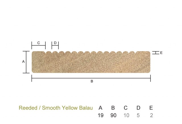 25 x 100mm Balau Decking (19 x 90mm)